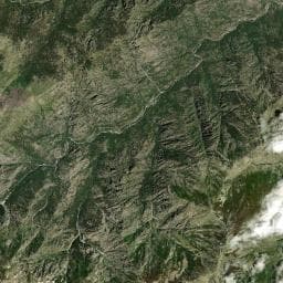 Vue aérienne des environs de Stazzi di Caldane Mezzane