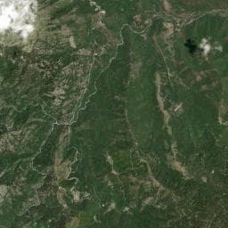 Vue aérienne des environs de Abri du Razzu Biancu