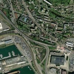 Vue de Aire de Stationnement du Port de Plaisance de Rouen