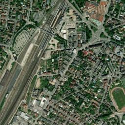 Vue de Aire de Services Selestat (Camping Les Cigognes)