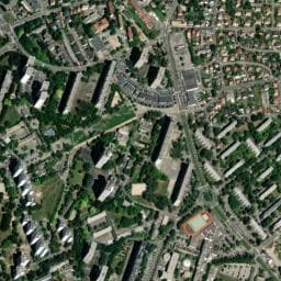Vue de Parking bus boulevard des Nations