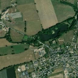 Vue de Aire du plan d'eau - Freigné
