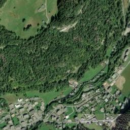 Vue de Aire de camping-car à Abondance