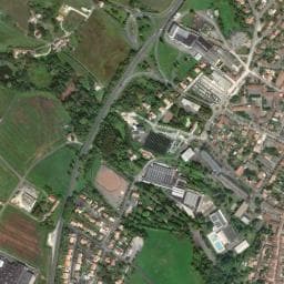 Vue de aire camping car Pons