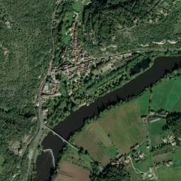 Vue de Aire de Camping-Car Vers
