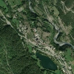 Vue de Aire de camping-car du Lauzet-Ubaye