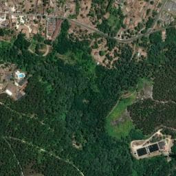 Vue de Aire naturelle de camping Sore
