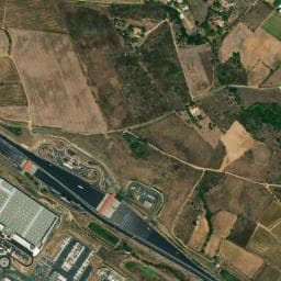 Vue de Aire de la gare de péage de Béziers Cabrials