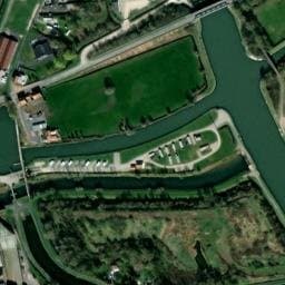 Vue satellite de Camping Municipal de la Lys à Aire-sur-la-Lys