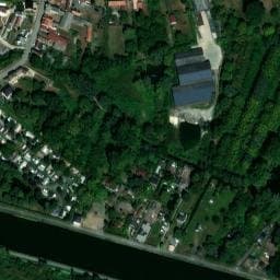 Vue satellite de Camping de la Roseraie à Aubigny-au-Bac