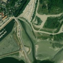 Vue satellite de Aire de camping-car - port de plaisance au Crotoy à Favières