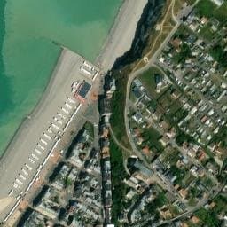 Vue satellite de La Falaise à Ault