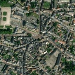 Vue satellite de Aire de stationnement et de service du Camping Municipal du Parc du Château à Eu