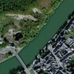 Vue satellite de Aire de camping car - Fumay à Haybes