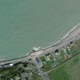 Vue satellite de Aire de stationnement et de service de Veulettes-sur-Mer (chemin des courses) à Paluel