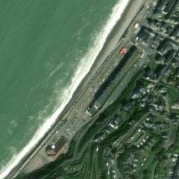 Vue satellite de Aire de stationnement et de service du Camping de Reneville à Criquebeuf-en-Caux