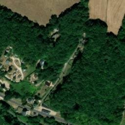 Vue satellite de Eco Hameau Coqs'LitsCaux - Lodges à Colleville