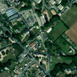 Vue satellite de Aire de stationnement de Doudeville à Routes