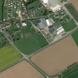 Vue satellite de Aire de stationnement et de service du Camping Les Pommiers à Les Loges