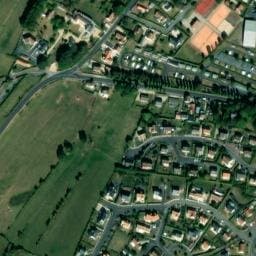 Vue satellite de Aire communale d'Arromanches-les-Bains à Manvieux