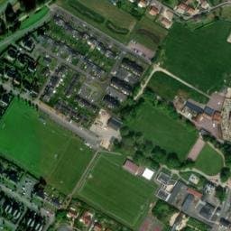 Vue satellite de Aire de camping-car de Hermanville-sur-Mer à Cresserons