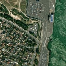 Vue satellite de Aire Camping-Car Ouistreham à Merville-Franceville-Plage