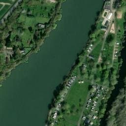 Vue satellite de Camping de l'Ile des Trois Rois à Les Andelys