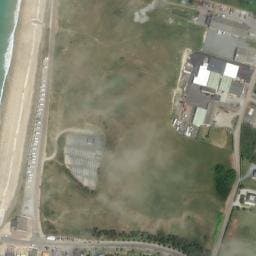 Vue satellite de Aire de camping-cars de Gouville-sur-Mer à Saint-Malo-de-la-Lande
