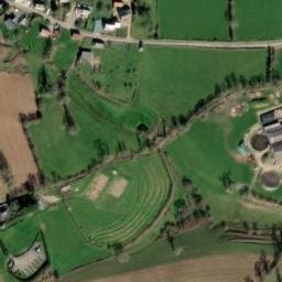 Vue satellite de Aire de camping-car à Moyon Villages à Moyon Villages