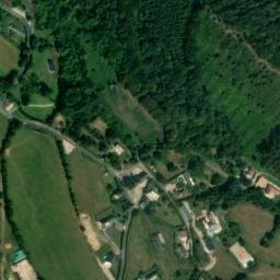Vue satellite de La Folletière-Abenon Aire de camping-Cars à La Vespière-Friardel