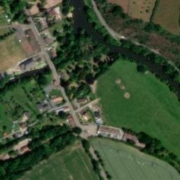 Vue satellite de Les Bungalows Toilés à Pont-d'Ouilly