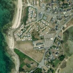 Vue satellite de Camping municipal de L'Ile Grande Le Dourlin à Perros-Guirec