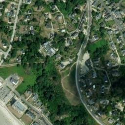 Vue satellite de Parking de la Corniche de Pors Mabo à Ploulec'h