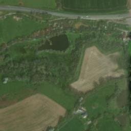 Vue satellite de Ma Cabane en bois sur l'Etang à La Lande-Patry