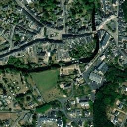 Vue satellite de Camping Traou Mélédern à Ploëzal