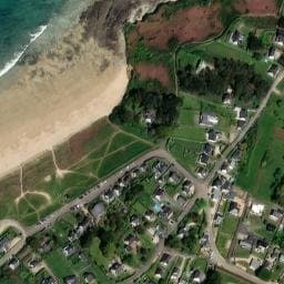 Vue satellite de Camping GCU les Sables Blancs à Locquirec