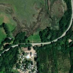 Vue satellite de Camping de la baie de Térénez à Henvic