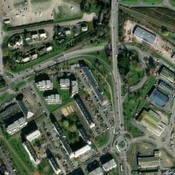 Vue satellite de Aire Paul Féval à Le Minihic-sur-Rance