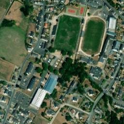 Vue satellite de Camping municipal La Sélune à Pontaubault