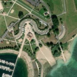 Vue satellite de Aire de camping-car à Sainte-Marie-du-Lac-Nuisement à Sainte-Marie-du-Lac-Nuisement