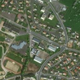 Vue satellite de Camping de Champ Passais à Domfront en Poiraie