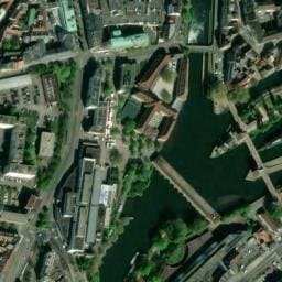 Vue satellite de Parking centre historique - Petite France à Strasbourg