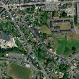 Vue satellite de Aire de camping-car à Gorron à Gorron