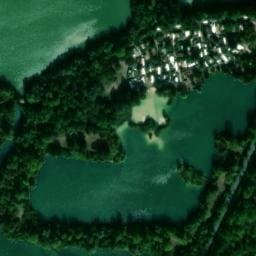 Vue satellite de L'étang de l'Hermitage à La Tombe
