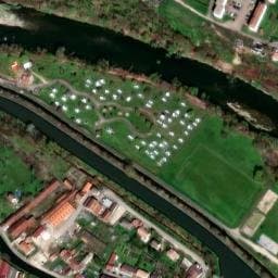Vue satellite de Camping l'île aux mille Charmes à Charmes