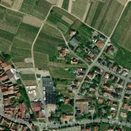 Vue satellite de Aire de stationnement Les Vignobles Ruhlmann-Schutz à Dambach-la-Ville