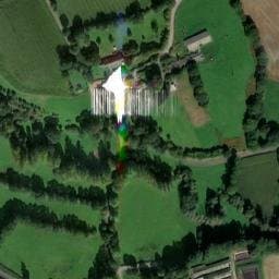 Vue satellite de Pinabre Campsite à Plouguenast-Langast