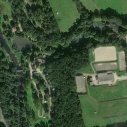 Vue satellite de Camping municipal de la Vallée de l'Hyères à Cléden-Poher