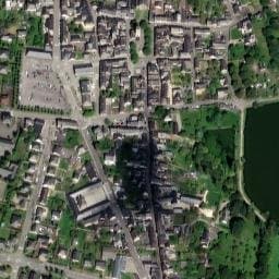 Vue satellite de Camping de Saint-Aubin du Cormier à Combourtillé