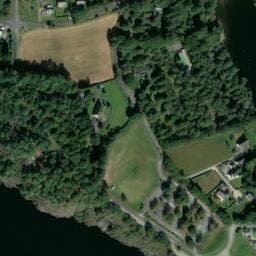 Vue satellite de Aire de stationnement de Beau Rivage à Bon Repos sur Blavet